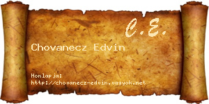 Chovanecz Edvin névjegykártya